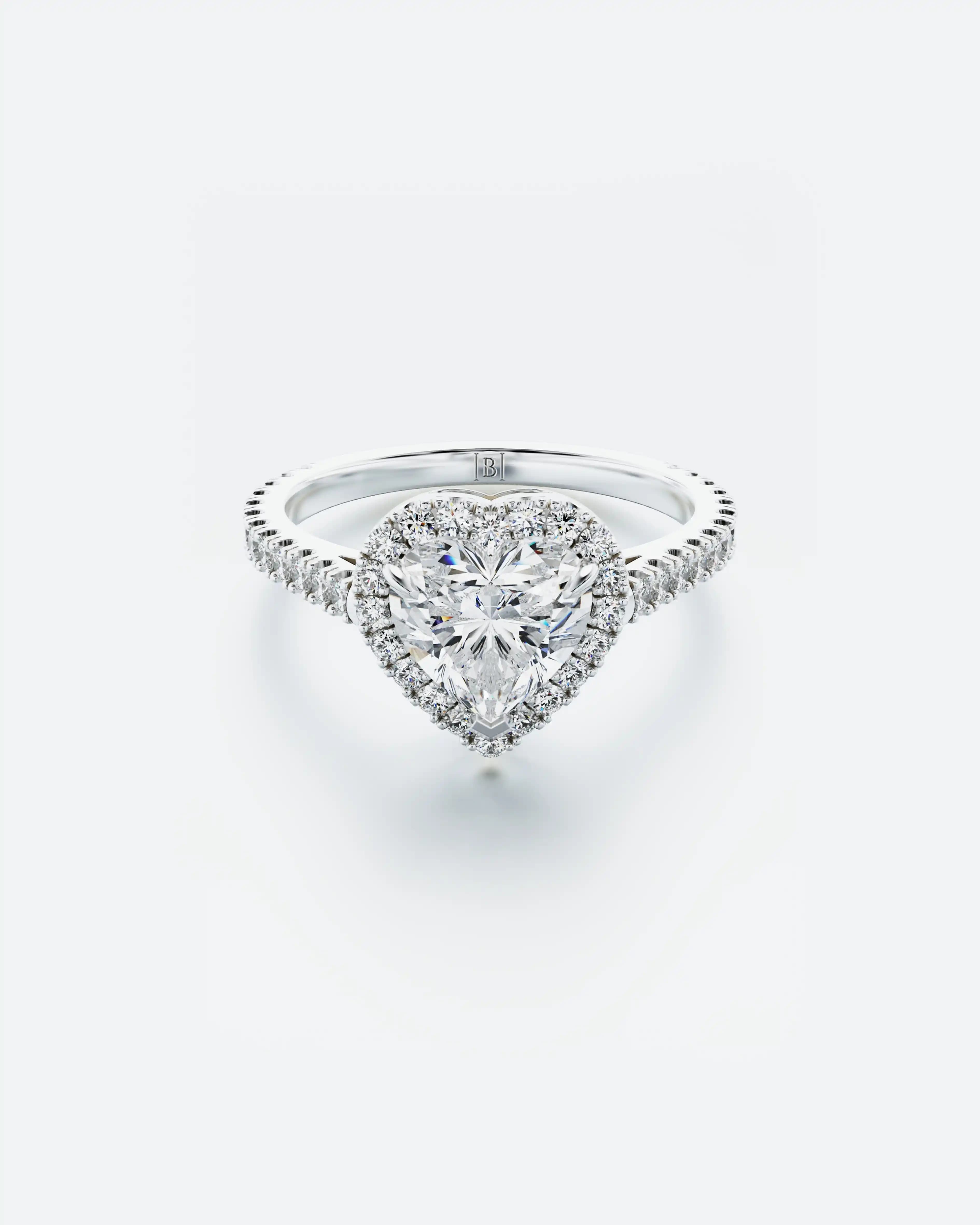 1.50ct Heart-shaped Halo Engagement Ring