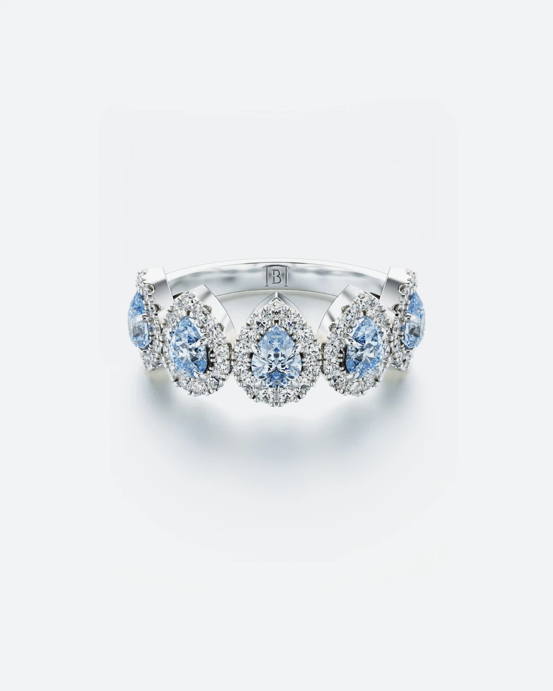 Pear-shaped Topaz & Diamond Ring