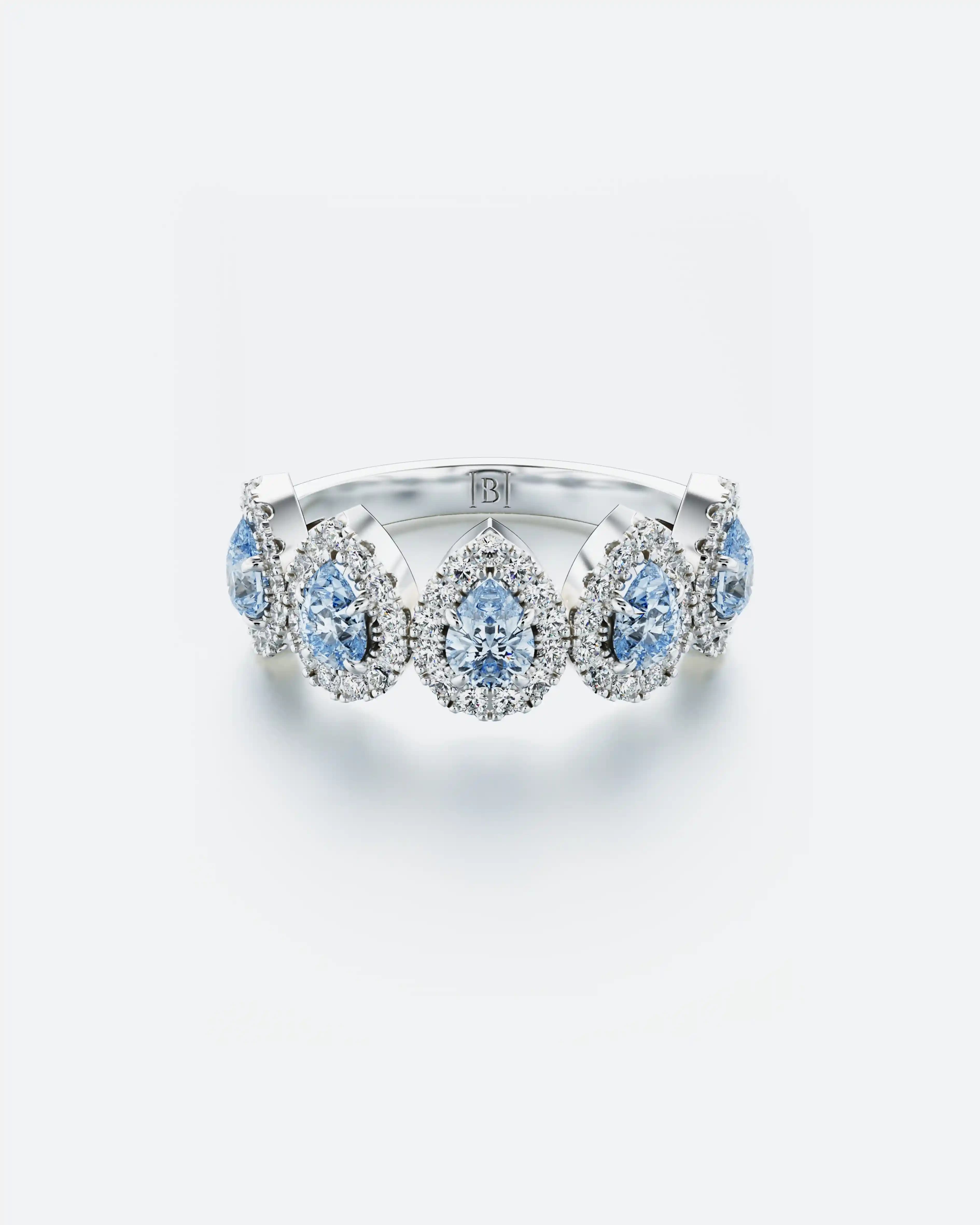 Pear-shaped Topaz & Diamond Ring