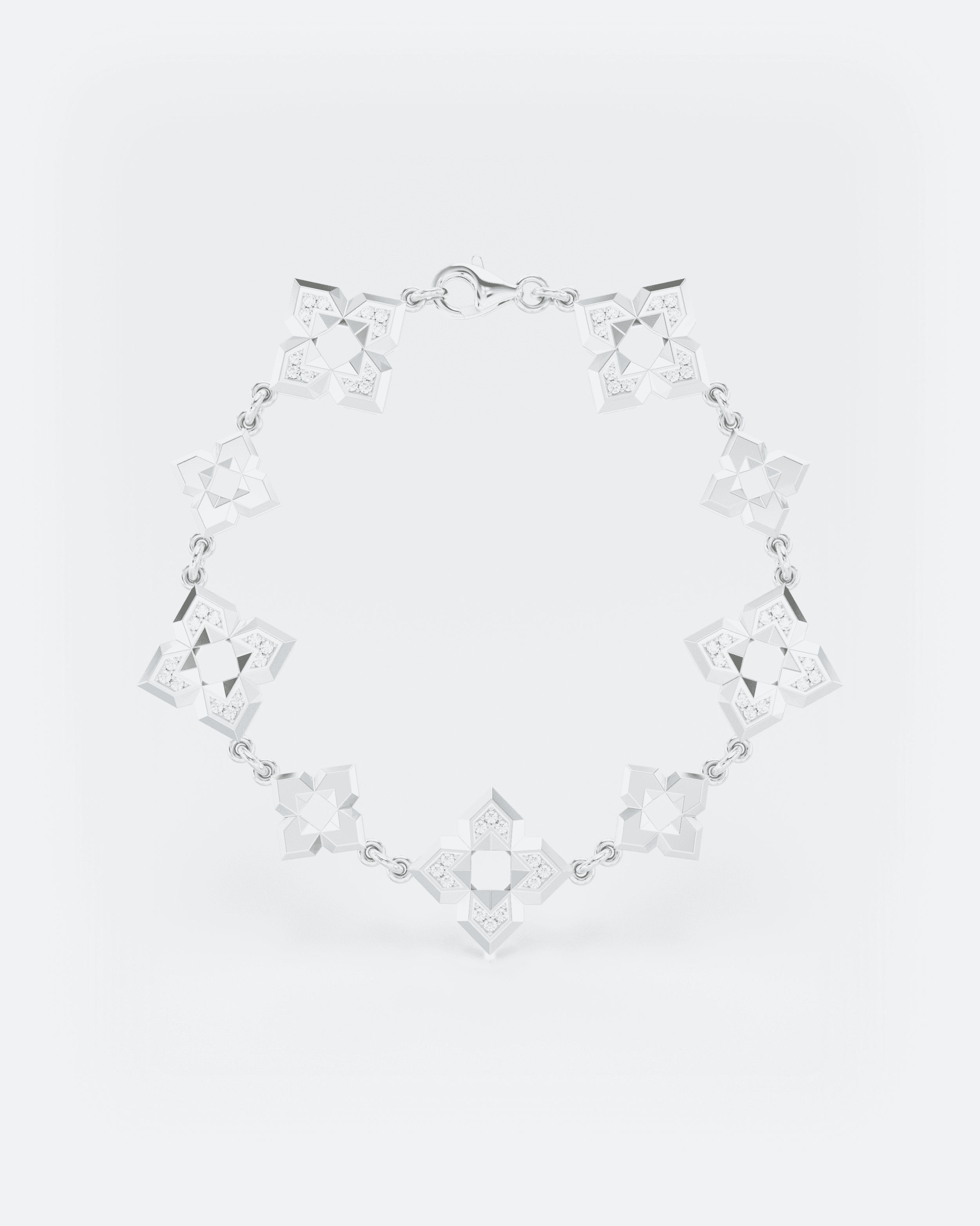 Sakura White Gold Natural Diamond Bracelet