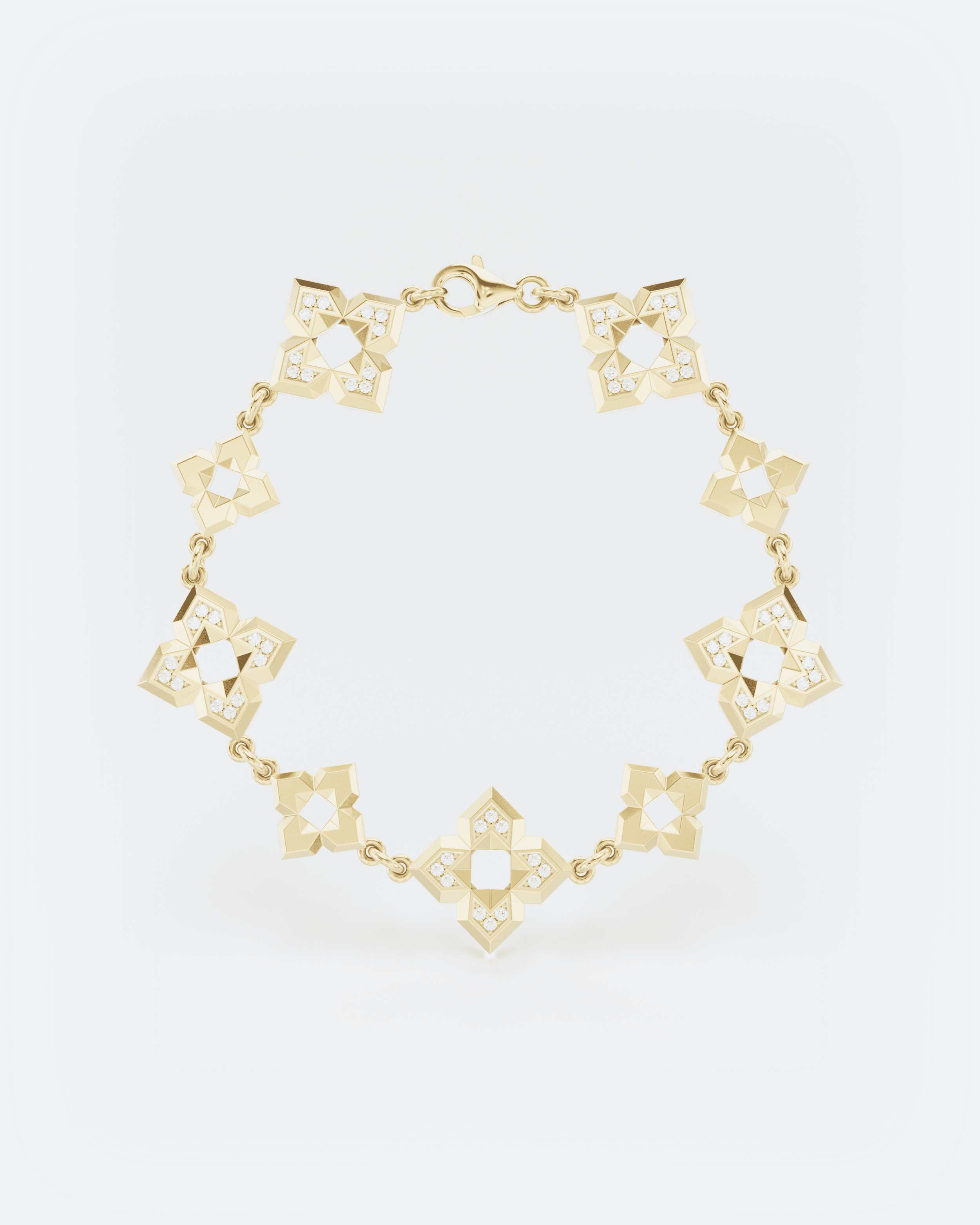 Sakura Yellow Gold Natural Diamond Bracelet