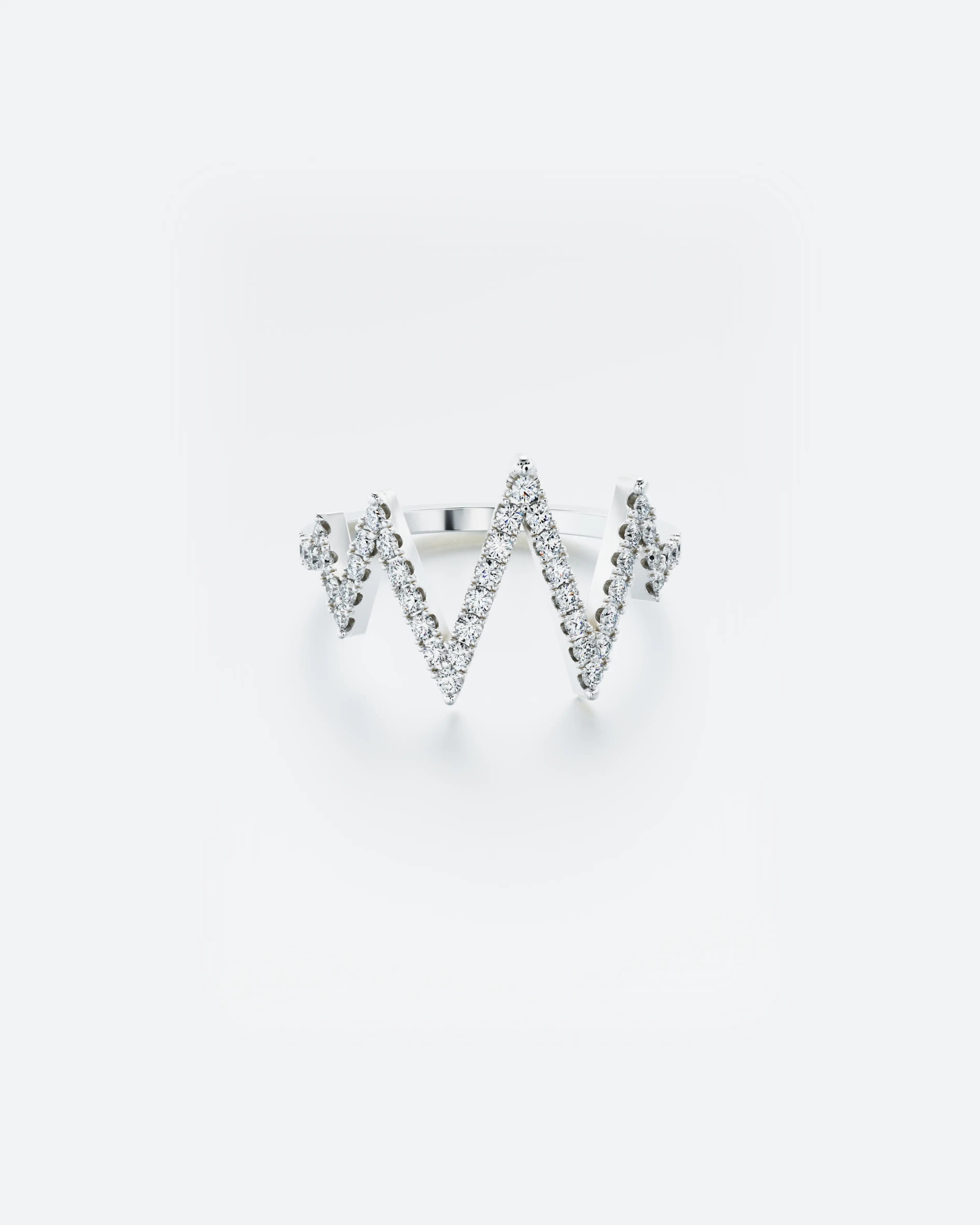 0.45ct Deimantinis Zigzag ziedas