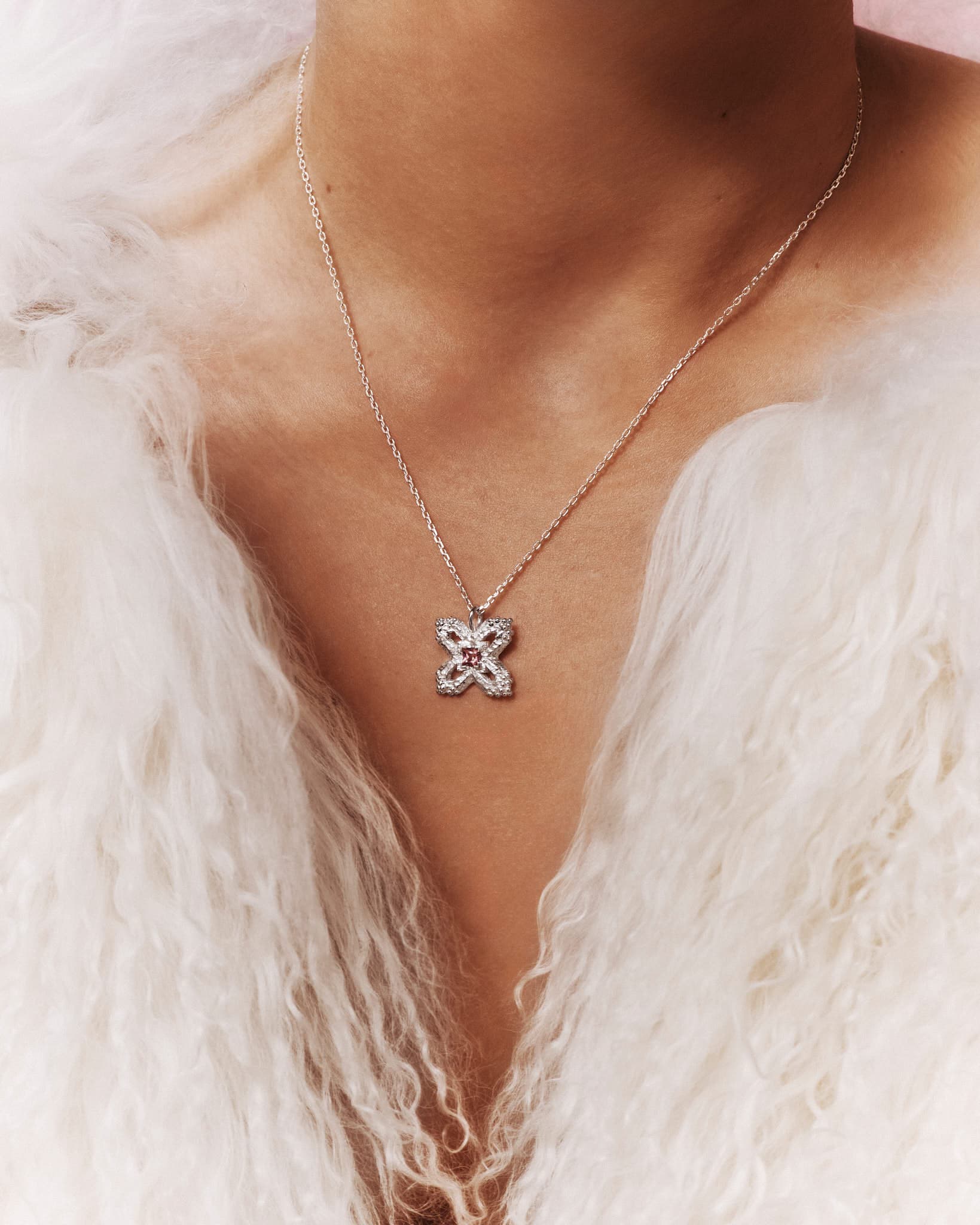 iced sakura pendant // v day edition