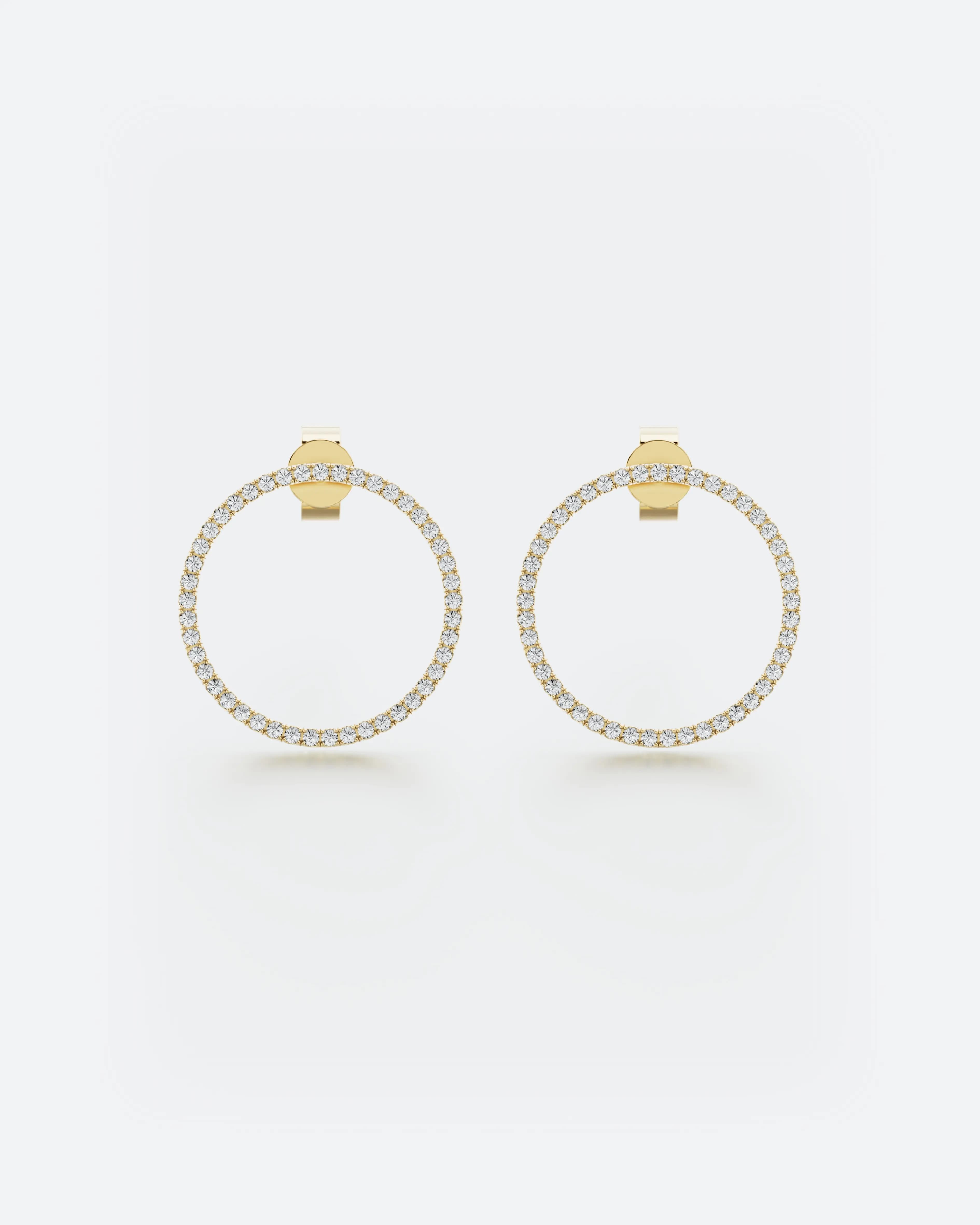 0.40ct Open Circle Diamond Earrings