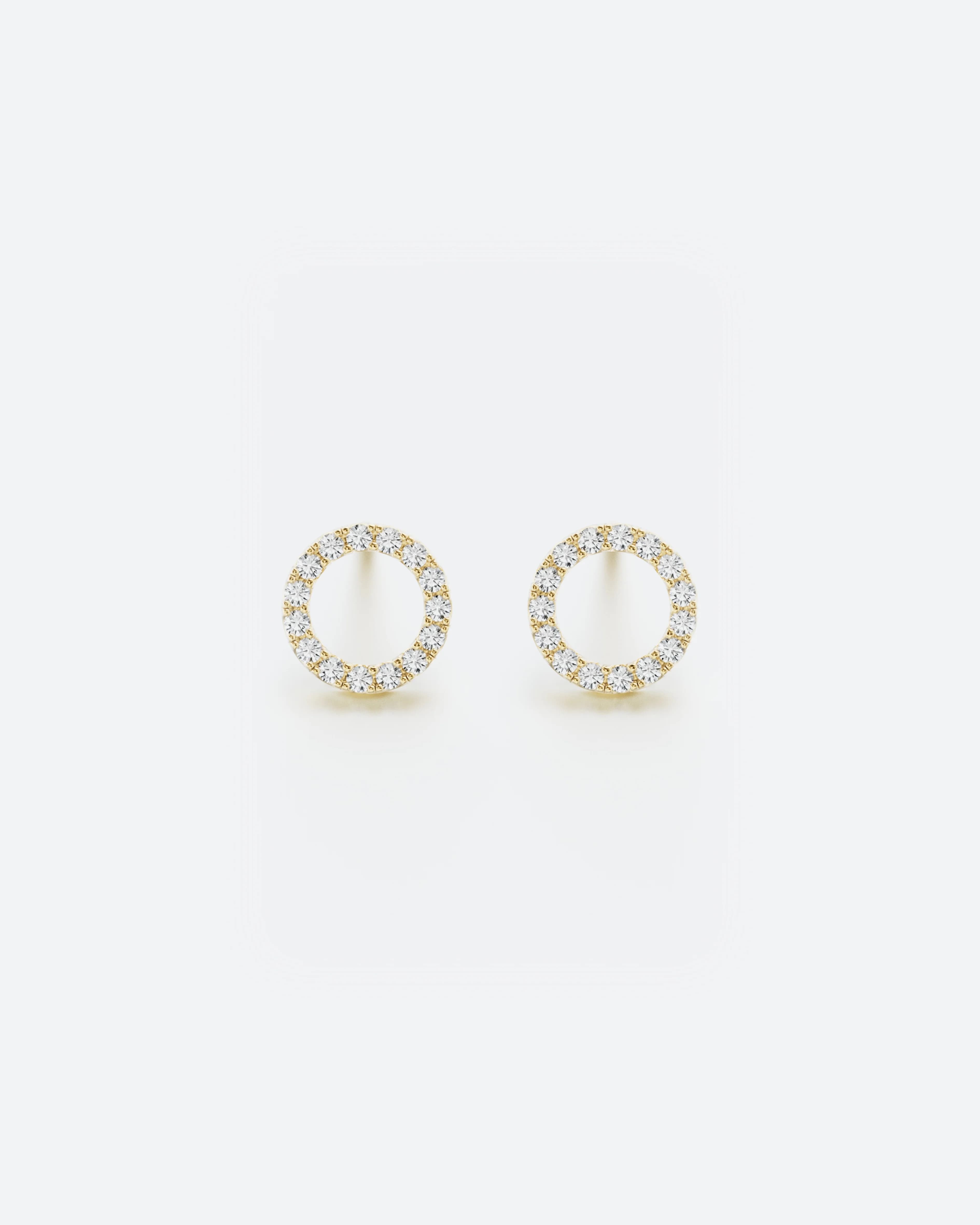 0.15ct Open Circle Kolczyki z Diamentami