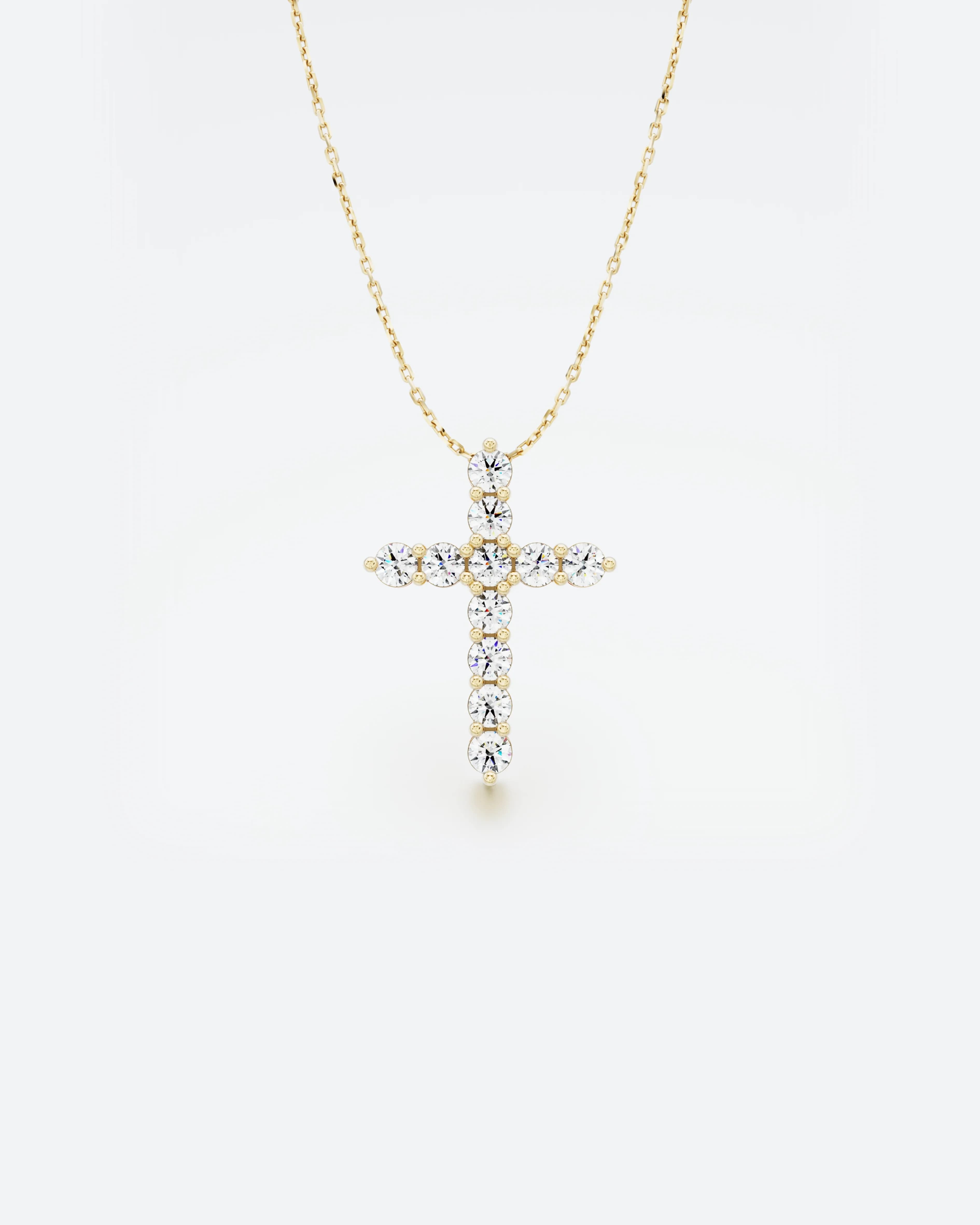 0.65ct Wisiorek Krzyż z Diamentami