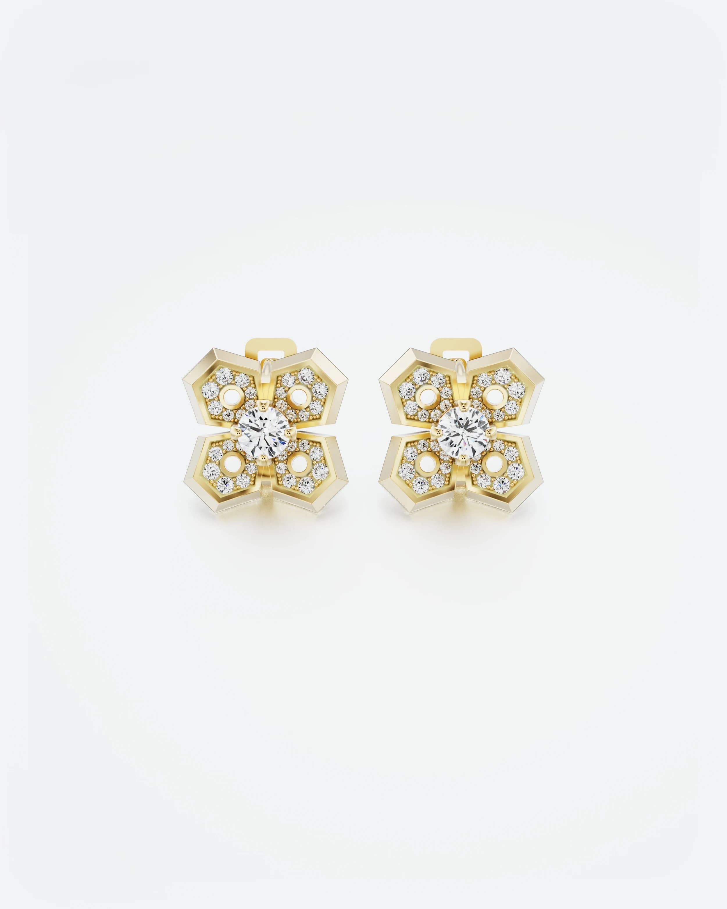 1.10ct Kolczyki Petite Fleur z Diamentami