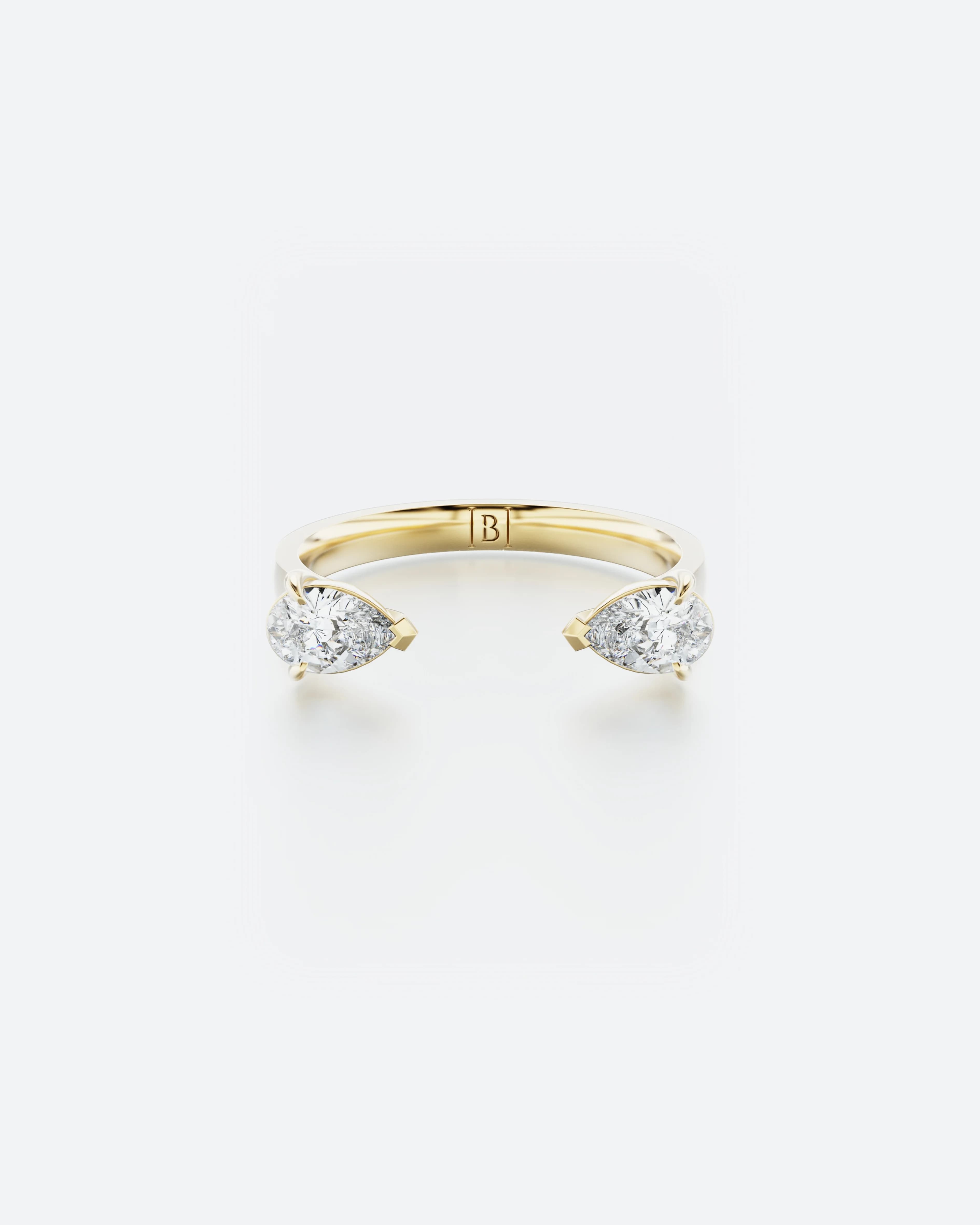 0.60ct Pear-Shaped Diamond Hug Ring