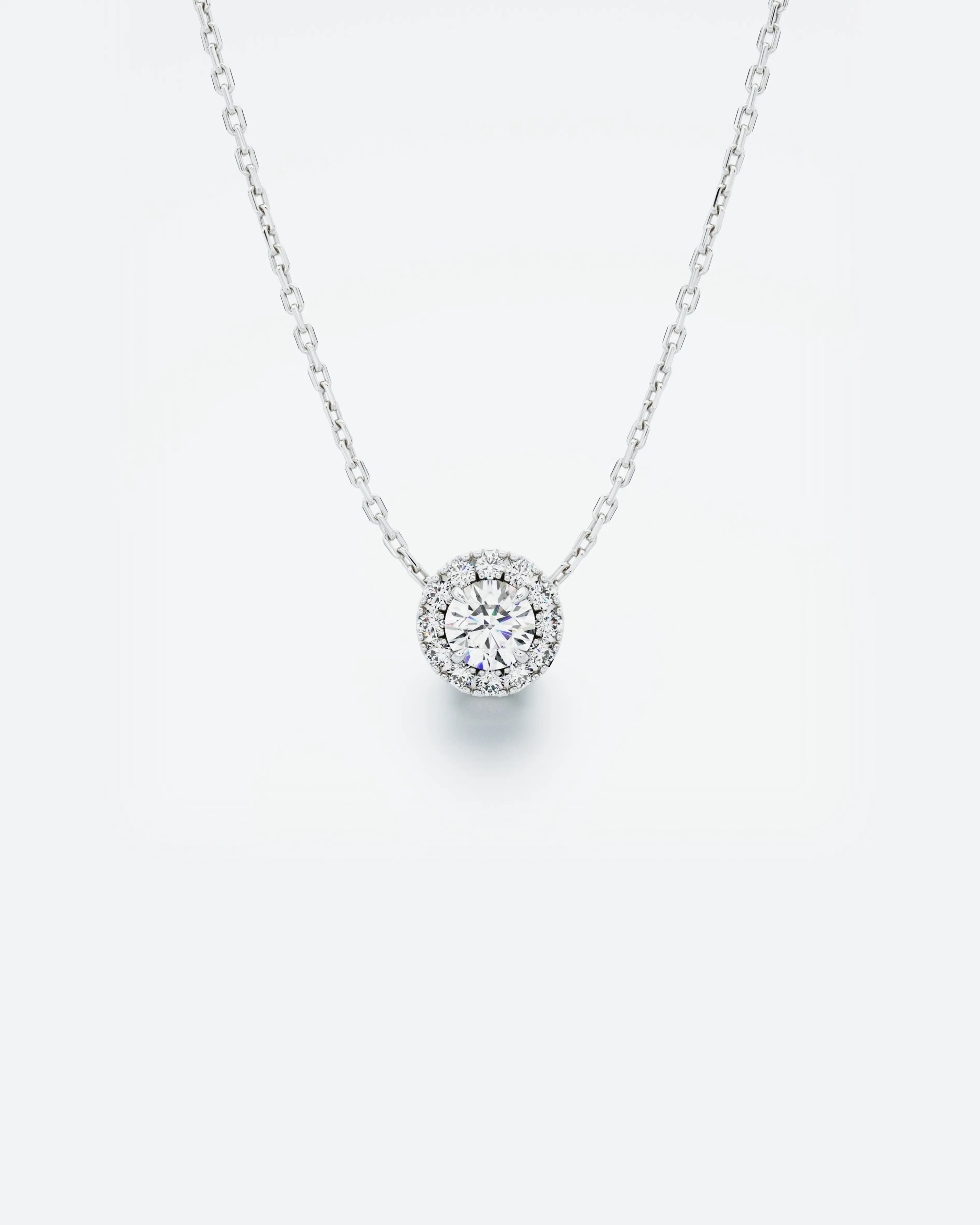 0.15ct Wisiorek Halo z Diamentami