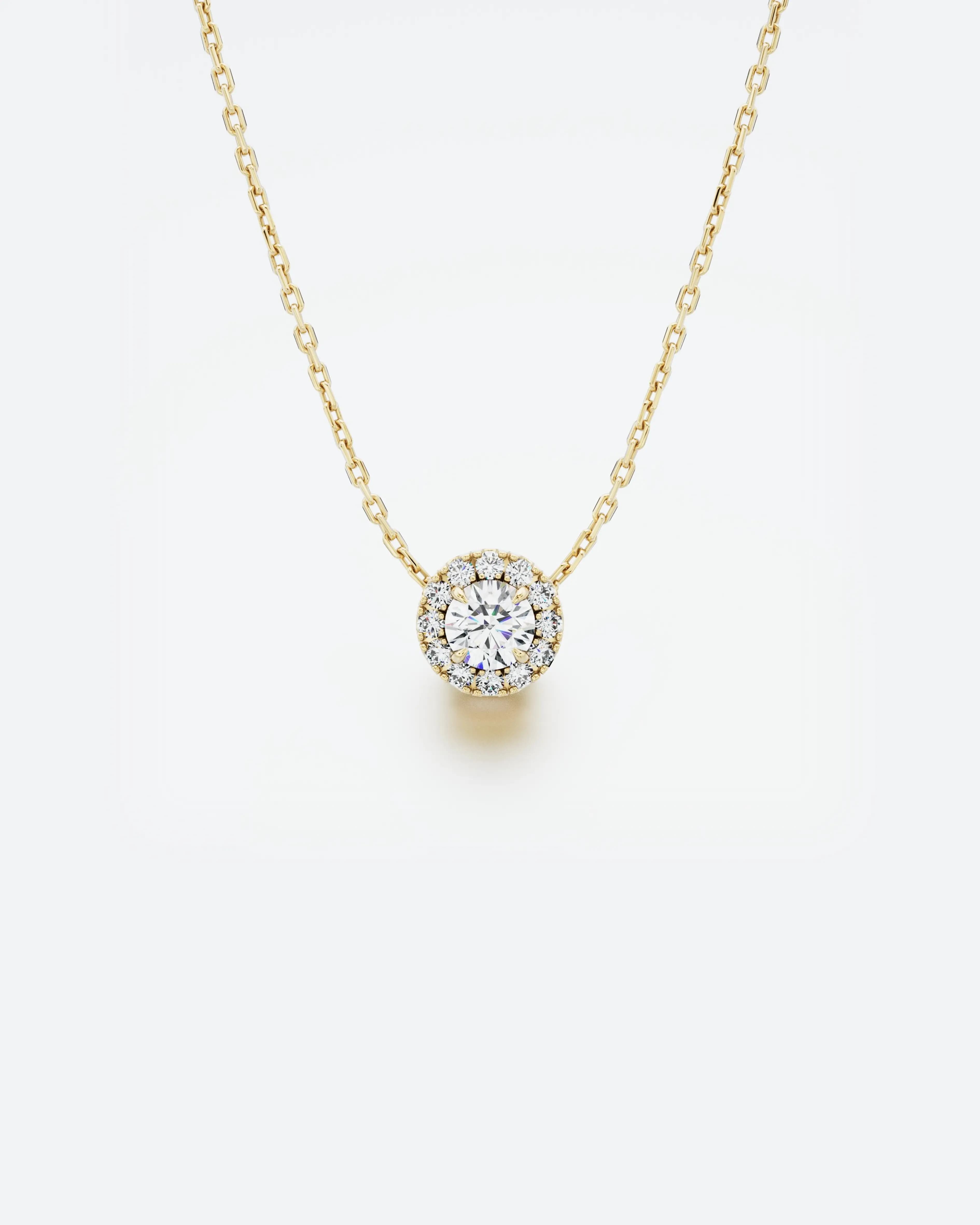 0.15ct Halo pakabukas su deimantais
