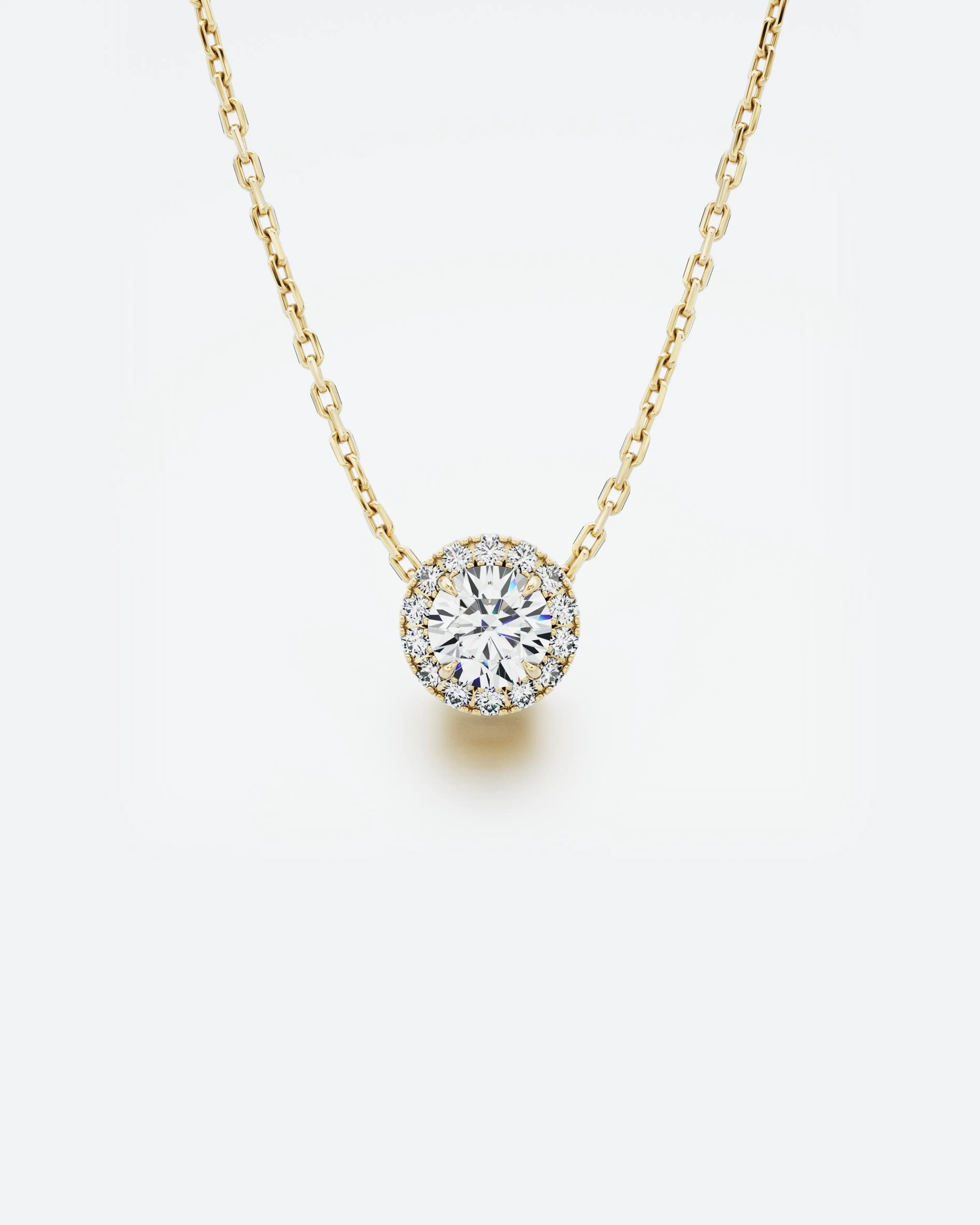 0.40ct wisiorek Halo z diamentami