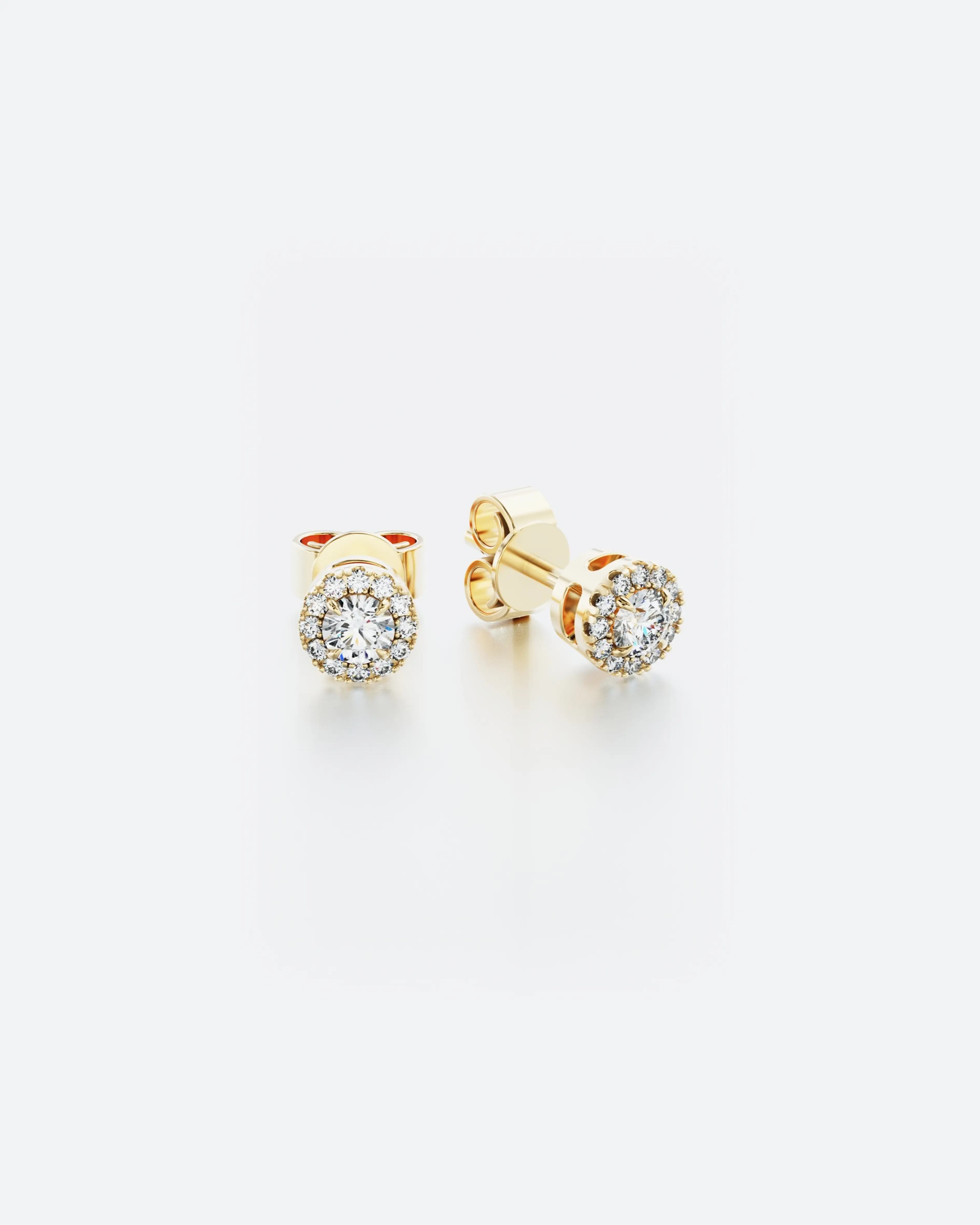 0.30ct Kolczyki z Diamentami Halo