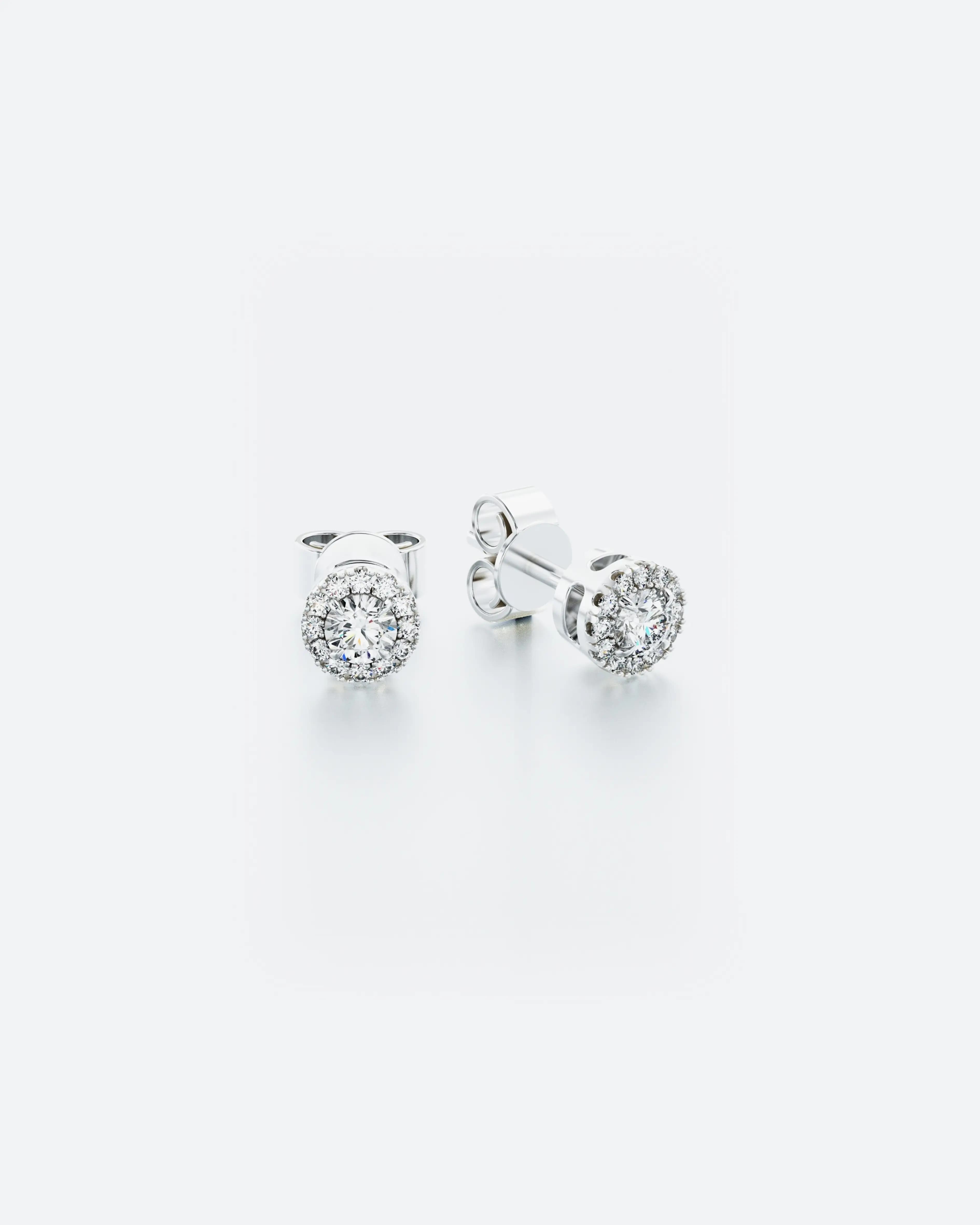 0.30ct Deimantiniai Halo auskarai