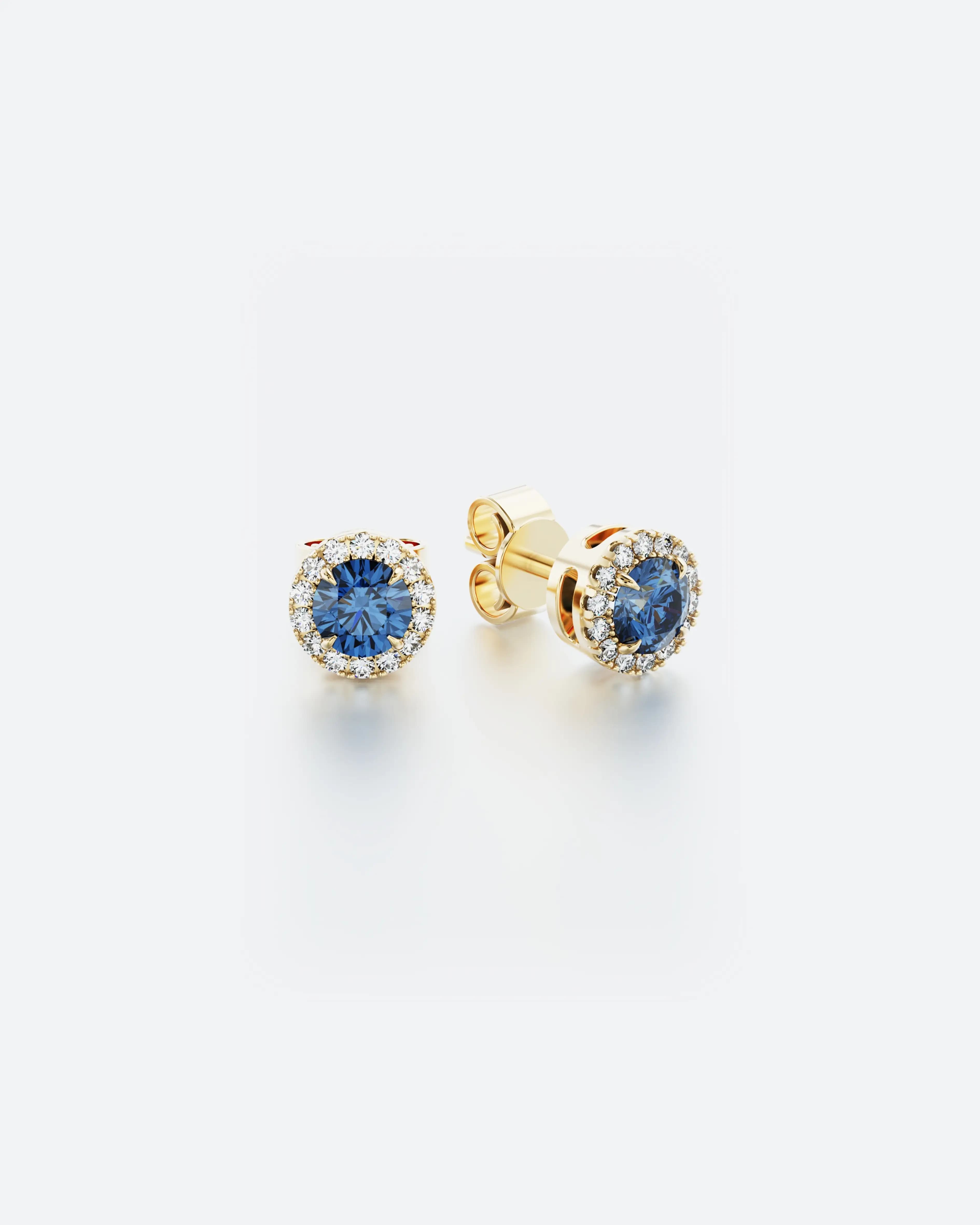 0.80ct Sapphire & Diamond Earrings