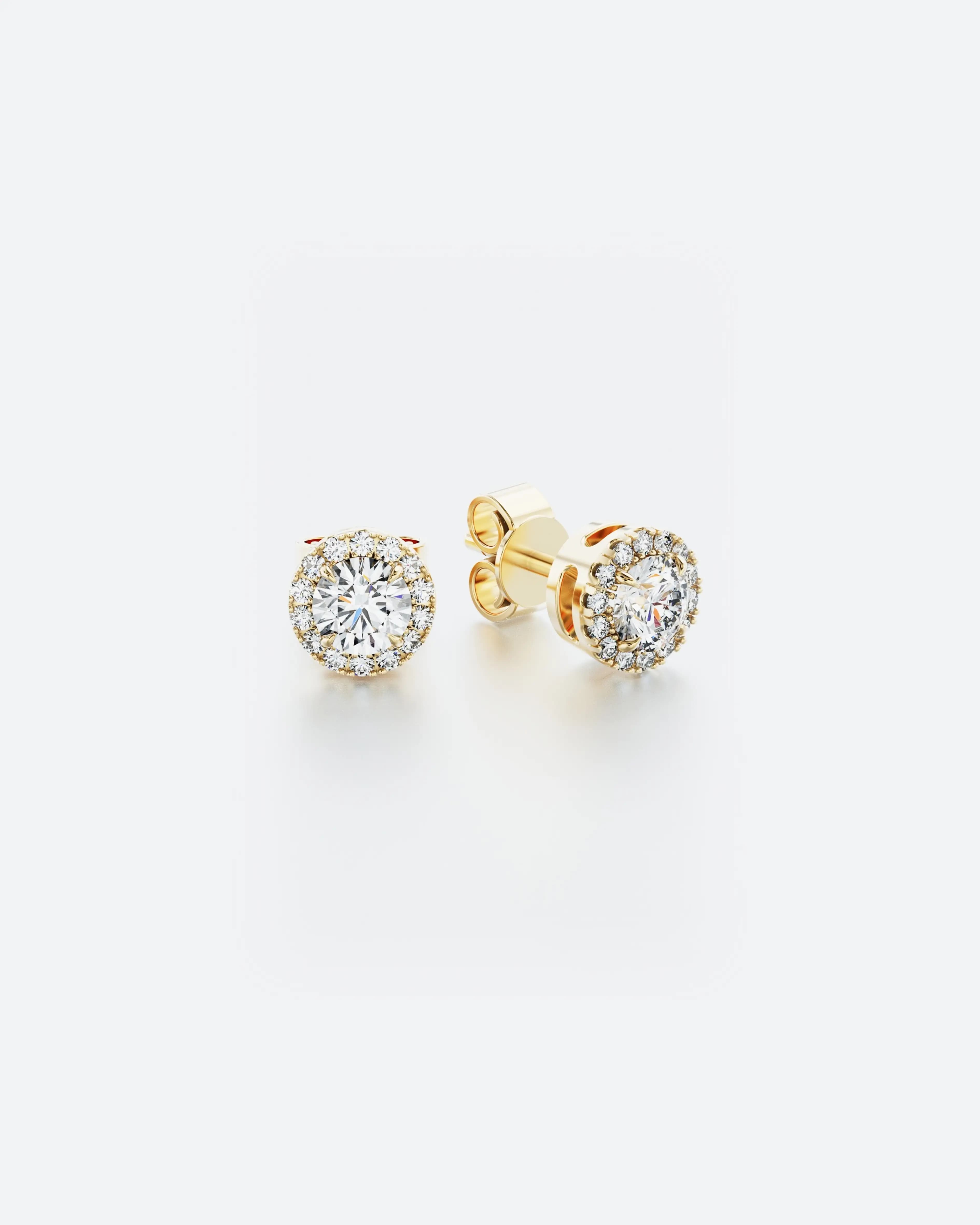 0.80ct Deimantiniai Halo auskarai