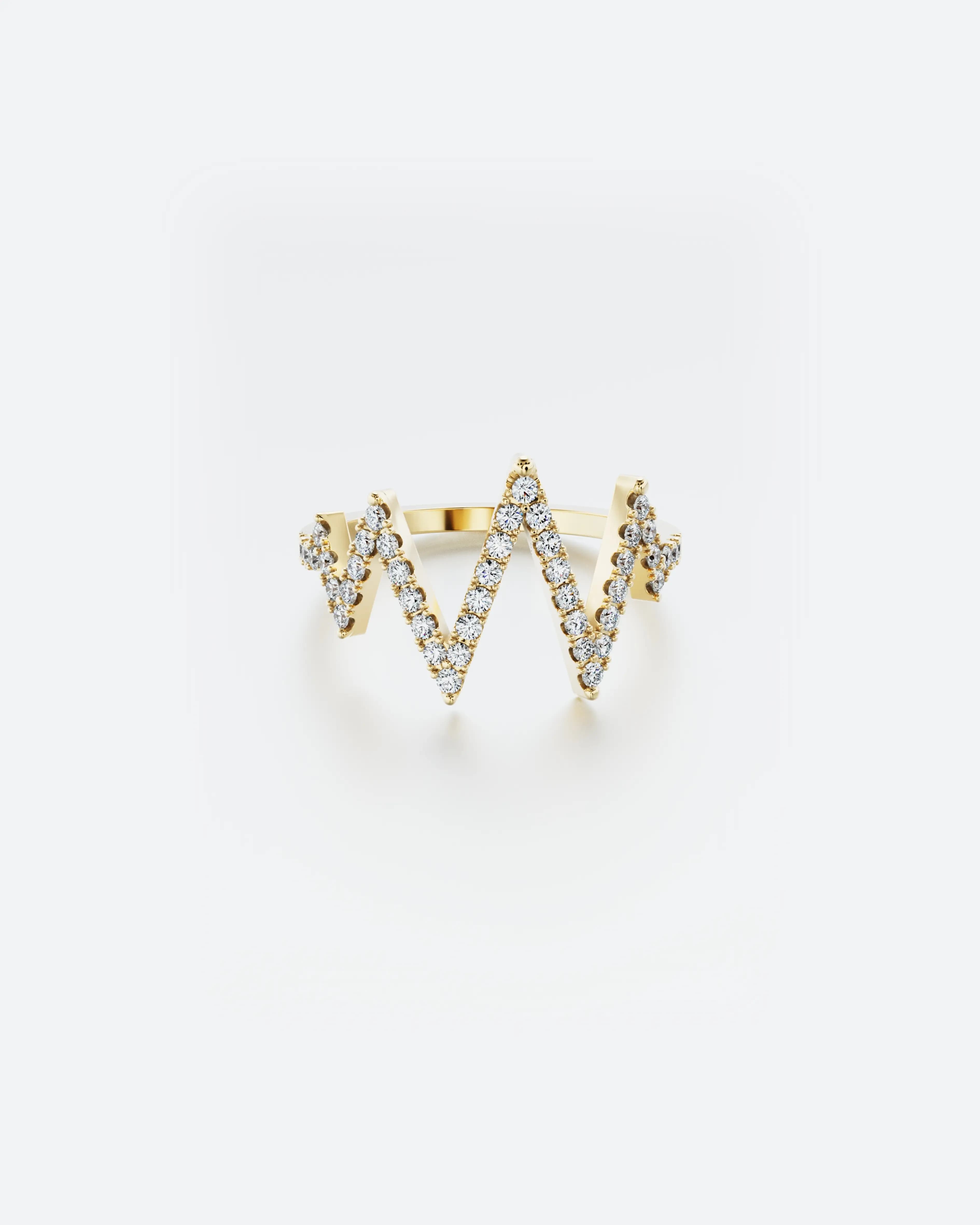 0.45ct Pierścionek z diamentami Zigzag
